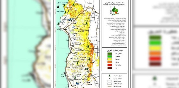منصة الغابات: تأثر غابات شمال غرب سورية بمستويين لخطورة الحرائق
