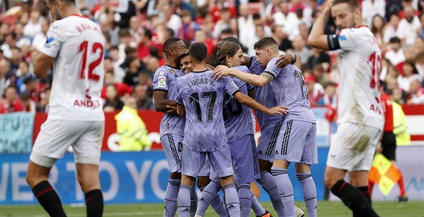 ريال مدريد يعزز حظوظه في إنهاء الموسم في الوصافة بثنائية على ملعب إشبيلية